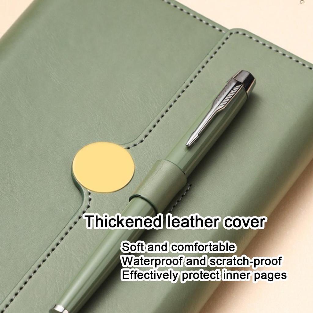 A5 Leather Loose-leaf Student Subject Notebook, Business Notepad, Diary, Work Meeting Record Book, Replaceable Inner Pages