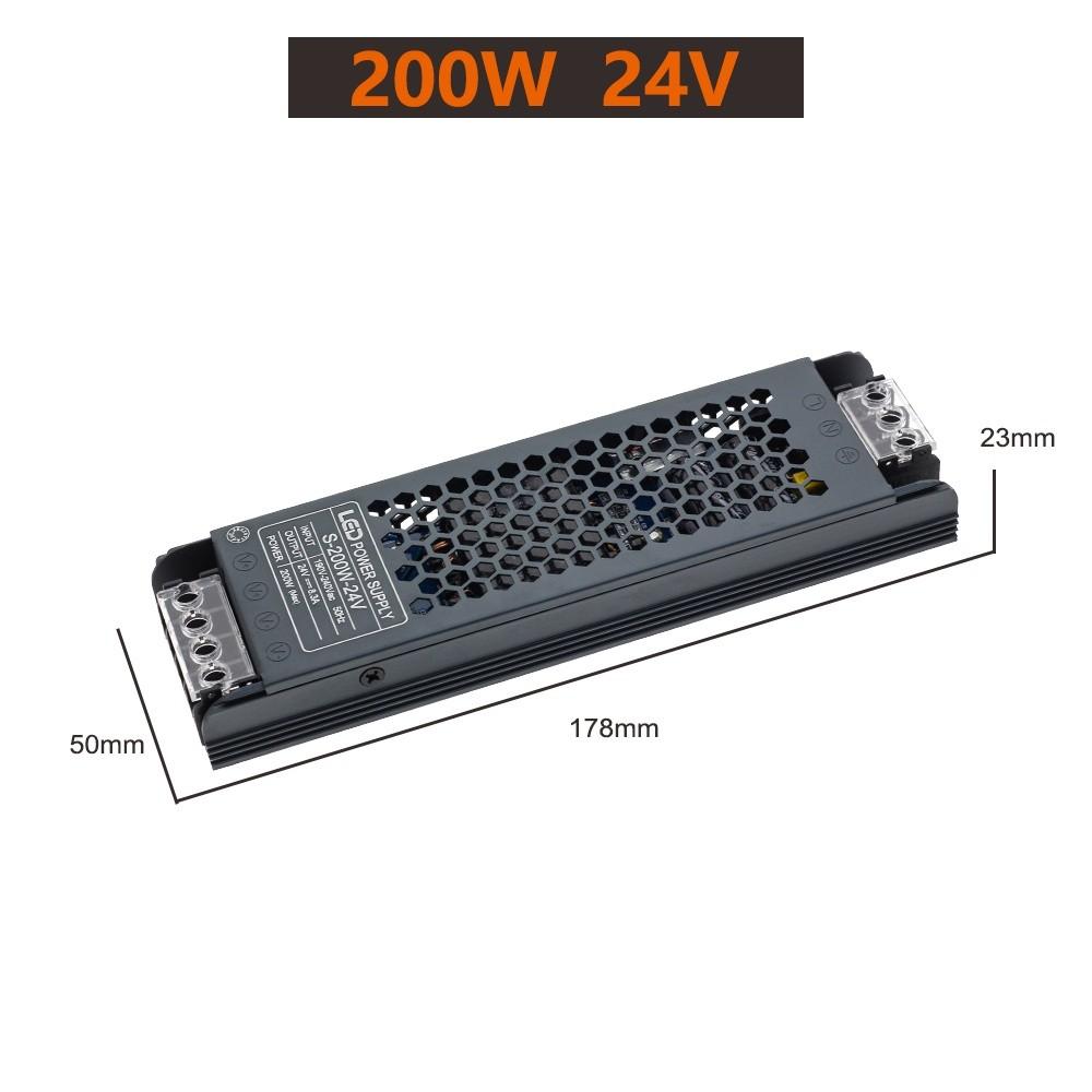 Upgrade Aluminium Alloy LED Driver Household 12V/24V Power Supply Portable Light Transformers for LED Light Strip