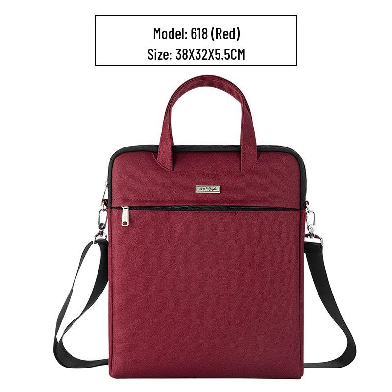 Handheld Waterproof Document Bag with Zipper - Large Capacity Office & Conference Bag for Computers & Documents
