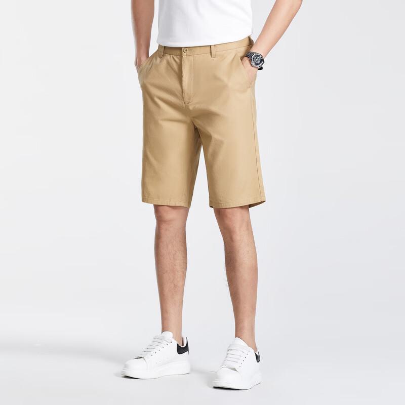 Men's 100% Cotton Business Casual Straight-Leg Shorts