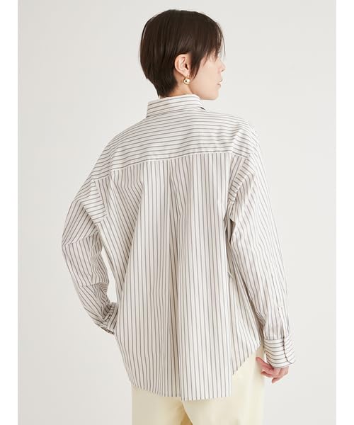 Emi Eco Logo Stripe Women's Button-Down Shirt, 13WFB251048,