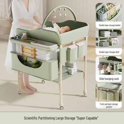 Multifunktionaler Faltbarer Wickeltisch für Babys mit Badewanne und Aufbewahrung