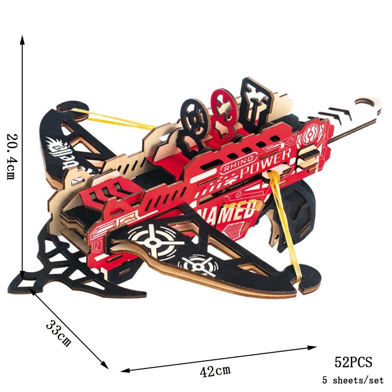 Wooden Assembly Gun Puzzle Model Pistol Rifle Ak47 3D Toy Gun Model Cannot Shoot Educational Toys For Children Adults Boys Gifts
