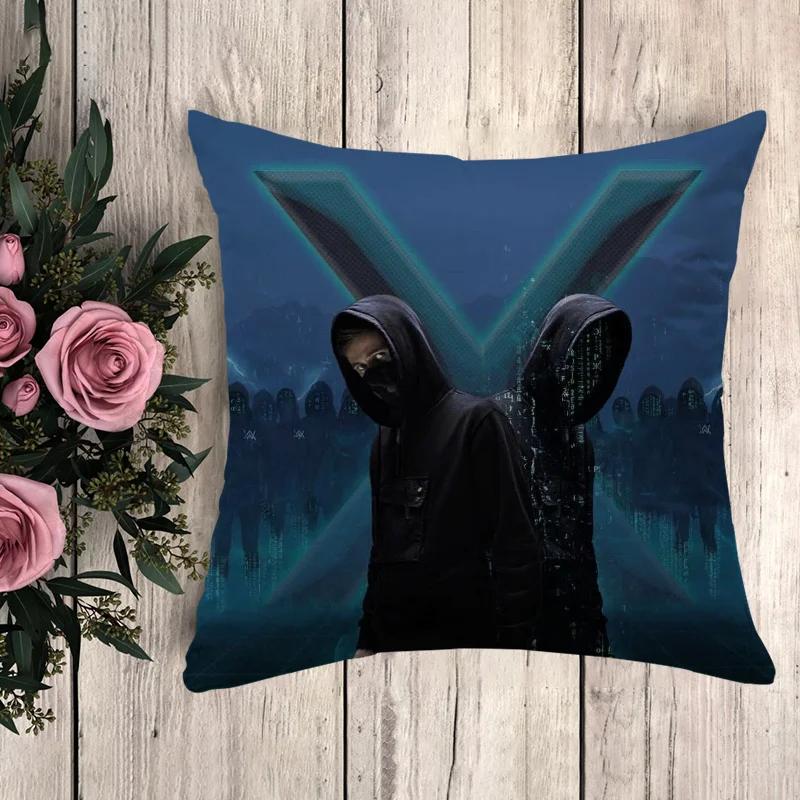 Poszewka na poduszkę Alan Walker Poszewka na poduszkę Luksusowe poduszki Anime Wystrój domu Poduszki dekoracyjne Poszewki dekoracyjne 50x50 Sofa