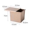 Carbon Steel Loaf Pan with Cover Rectangle Shape Bread Baking Mould Non-Stick Surface Toast Preparation Cake Toast Box