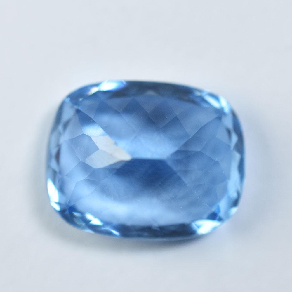 Natural Blue Sapphire Loose Gemstone 12.9 ct Cushion Cut Ceylon September Birthday Birthstone