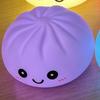 Cute Baozi LED Night Light Soft Silicone Color Changing Bedroom Decor Squishy Toy Simulation Baozi Lamp