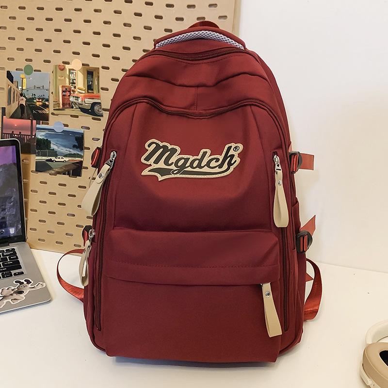 Children's Primary School Students' Burgundy Red High Value Backpack for Boys' Large Capacity Backpack