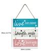 Live Laugh Love Quotes Inspired Hanging Sign Wooden Wall Hanging Sign Sign Wall Decor Art for Home Dining Room Bistro Coffee Bar
