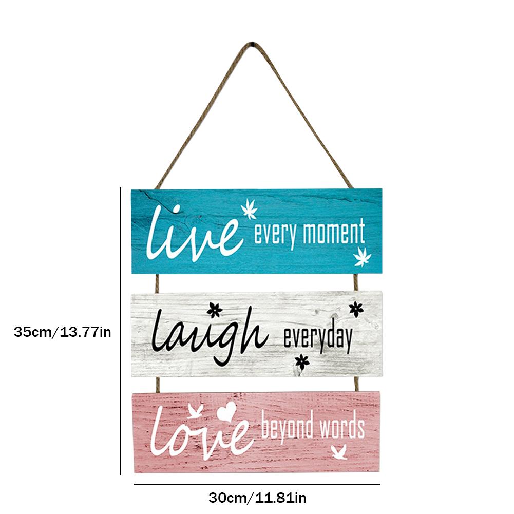 Live Laugh Love Quotes Inspired Hanging Sign Wooden Wall Hanging Sign Sign Wall Decor Art for Home Dining Room Bistro Coffee Bar