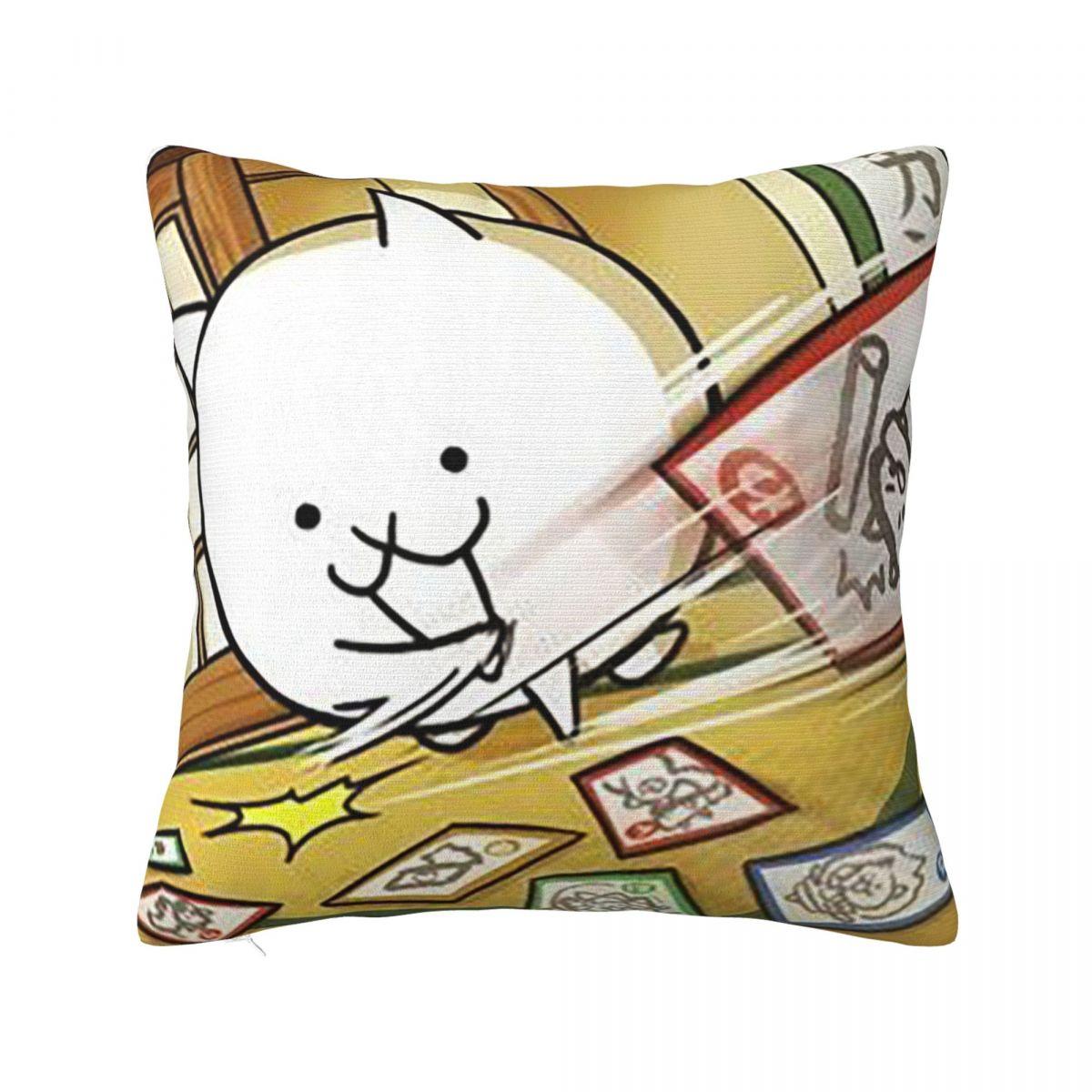 Game Cute The Battle Cats Square Pillowcase Cushion Cover Pillow Case Throw Pillow Cover for Home Bedroom Car 30x30cm