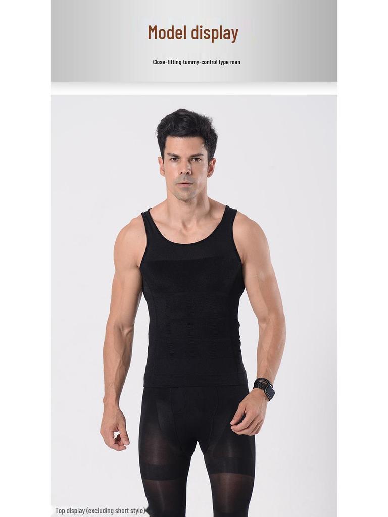 Men's Slimming Body Shaper Vest - Tummy Control & Chest Binder