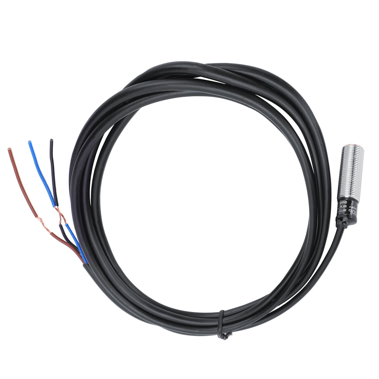 

Бесконтактный датчик BERM Водонепроницаемый 3Провод NPN NO Датчик PR122DP DC1224В 5060Гц 200мА