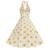 Women's Retro V Neck Polka Dot  Temperament Dress