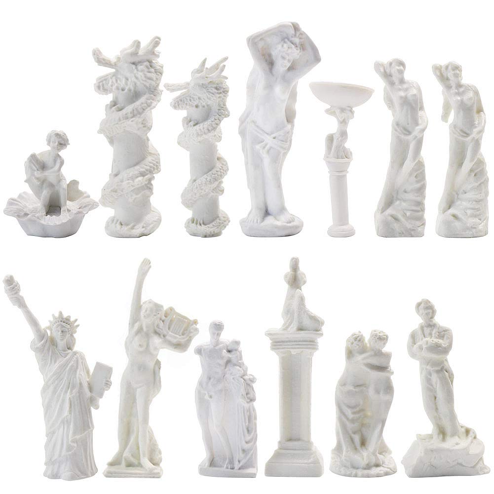 Scenery Collection Fountain Model Sculpture Model 13 Pieces Model Building Model Diorama Miniature Garden Decoration Railway Model Education DIY 187