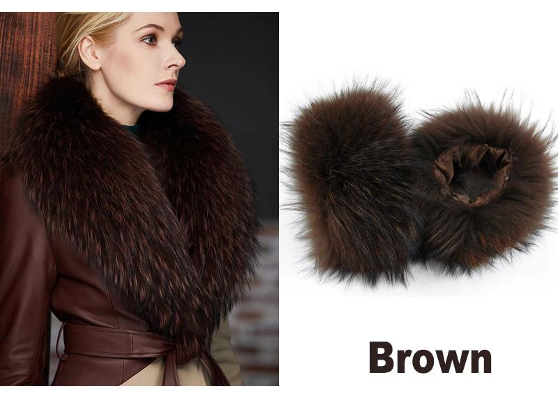 Luxury New Real Raccoon Fur Collar