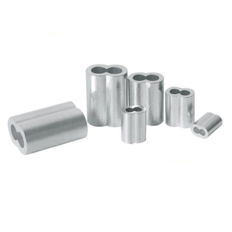 500pcs 2mm M2 Sleeves Aluminum Oval Double Hole 8 Shape Ferrules For Crimpling Wire Rope Cable Clamp