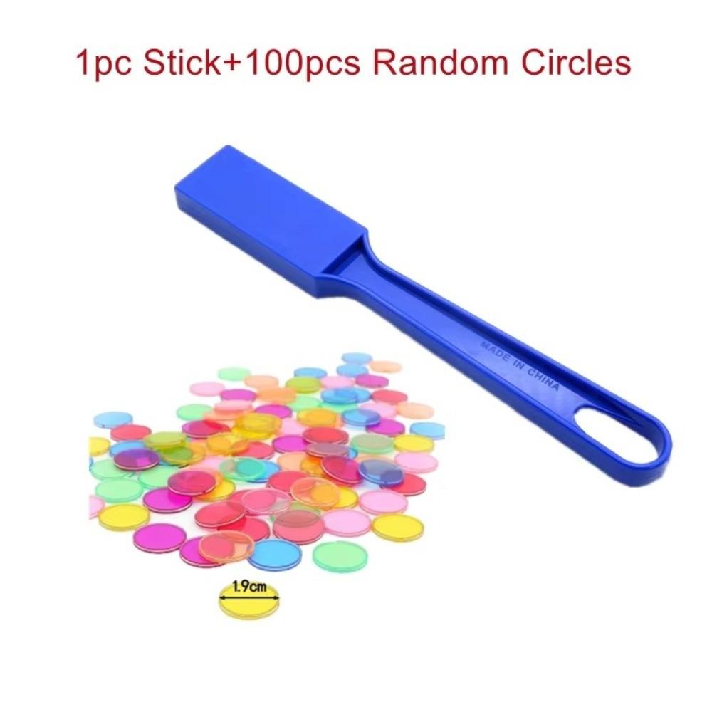 ABS Bingo Wand Set Color Sorting Magnetic Chip Set New Educational Game Set for Children