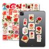 50Pcs Vintage Rose Stickers Set - Romantic Graffiti Decals for Valentine's Day & Journal Decor