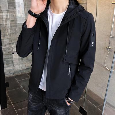 Men's Jacket Spring New Korean Version Versatile Jacket Casual Loose Fashion Sports Hooded Top