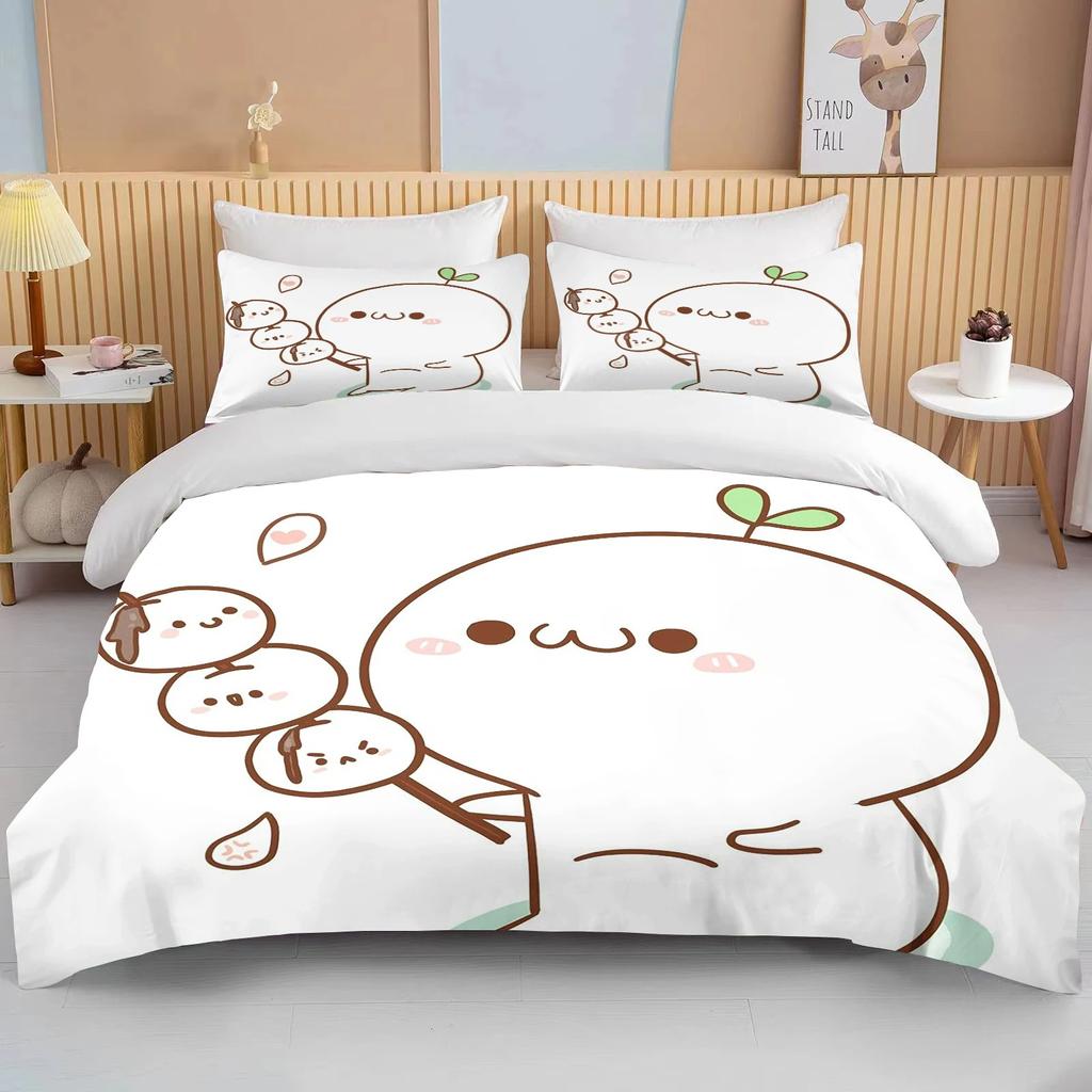 Bubu Dudu Cartoon Cute Bear Kawaii Christmas Gift King Twin Double Boys Bedding Set Microfiber or Polyester Duvet Cover Set