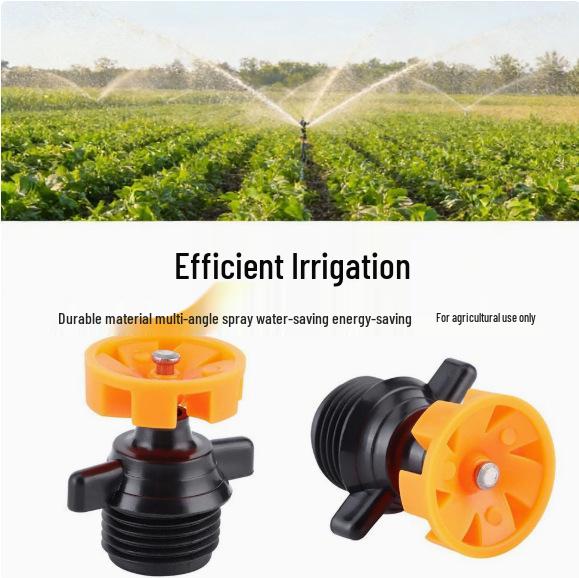 Plastic 4-Point Open-Flow Garden Sprinkler Head for Irrigation and Misting