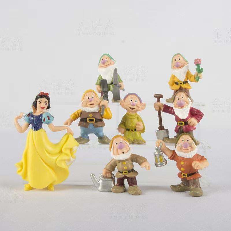 Snow White and the Seven Dwarfs 8-Piece Figure Set, 6-10 Cm, PVC, Multicolor Character Models