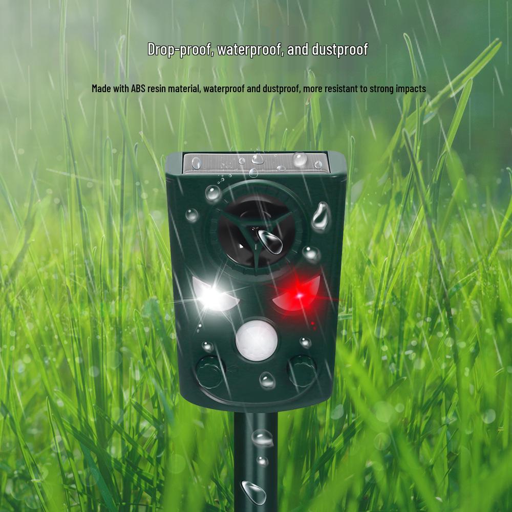 Solar Ultrasonic Animal Repeller with Infrared Sensor