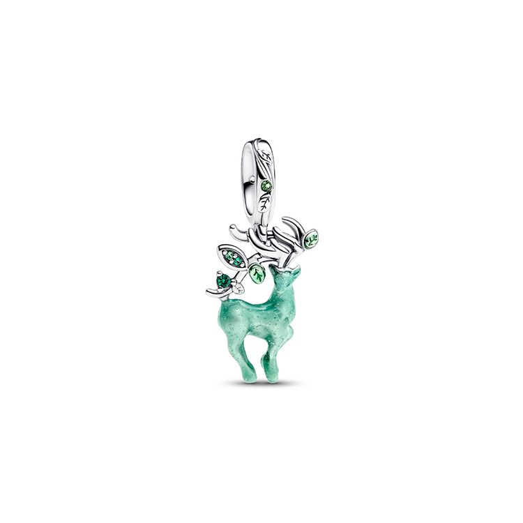 

Pandora Deer Shaped Pendant Unisex Jewelry Green 793197C01 Box