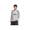 Adidas Originals Originals Comfortable Fashion Simple Striped Versatile Raglan Long Sleeve T-Shirt Men Tops Light-Gray JD5375