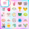50 PCS Mother's Day Stickers - Pink Gratitude Decals for Gifts, Cups, DIY Crafts