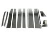Finish Stainless Steel Pillar Panels with Visor for Tanto Ultra-Mirror LA600S/LA610S (12-Piece Set) [PIL-SIL-242] (LA, LA600, A600, LA610,