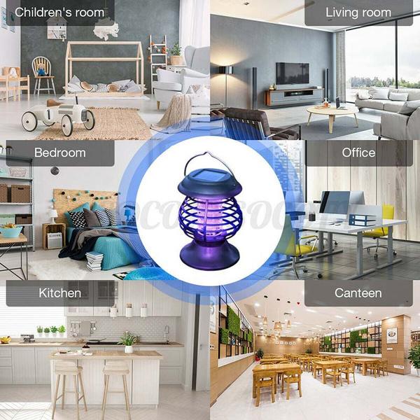 Neue solarbetriebene UV-Nachtlicht-LED-Zapper-Falle, Pest-Moskito-Mörder-Lampe, Fliegenwanze für Indoor/Outdoor-Camping