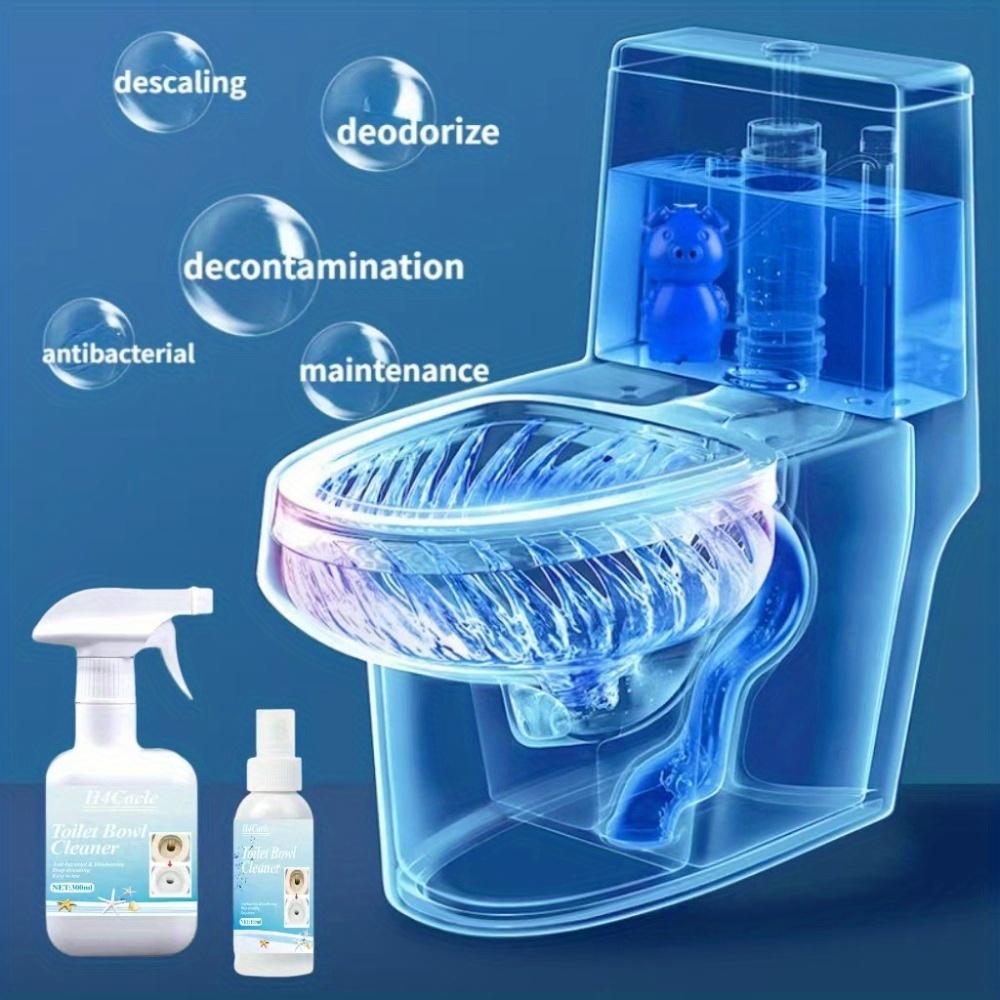 H4Cacle Multi-Purpose Toilet Bowl Remover Powerful Descaling Toilet Spirit Removes Odors Stains Scum Agent Tile Wall Yellowing Decontamination Removal