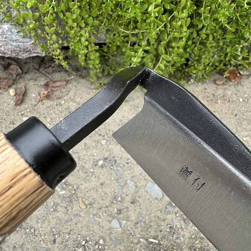 Left-Handed Composite Steel Grass Cutter with Bent Handle - Outdoor Farmer's Harvesting and Weeding Crescent Sickle