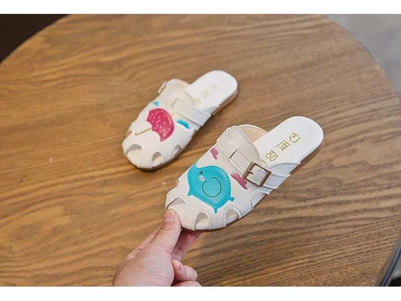 Summer 2024 Cartoon Fashion Baby Girl Slippers - Cute Sandals for Kids