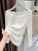 Women's Sexy Lace Hollow-Out Long-Sleeve Slim-Fit Top for Autumn/Winter