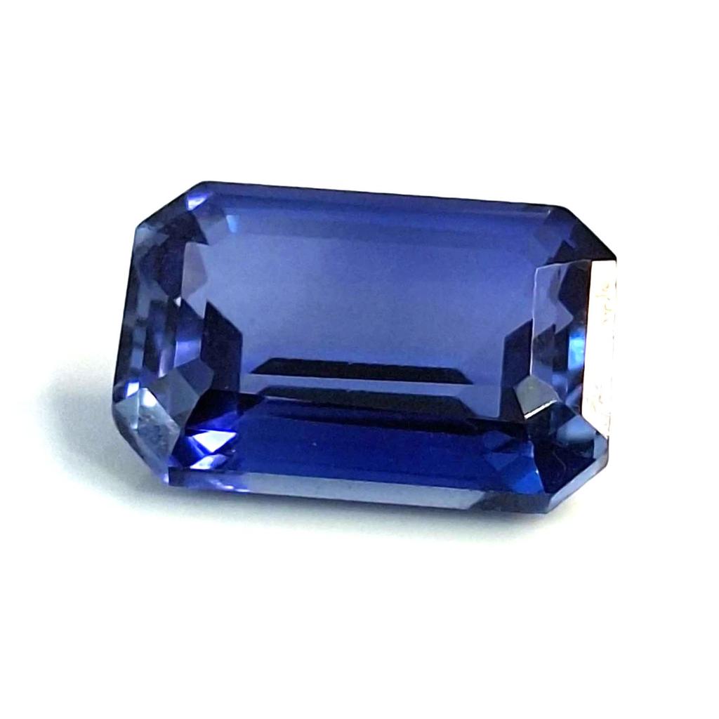 Stunning Blue Tanzanite Natural Emerald Cut 8-10 Ct Certified Loose Gemstone