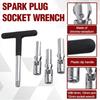 4 PCS Glow Plug Removal Tool with 3/8" Drive T-Bar, 8mm 10mm 12mm Universal Joint Swivel Glow Plug Socket Set Glow Plug Wrench Extractor Kit for