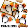 Cute Cartoon Anime Pumpkin Doll Halloween Headband Fun DIY Holiday Props Hair Bundle and Hoop Style Party Decorations