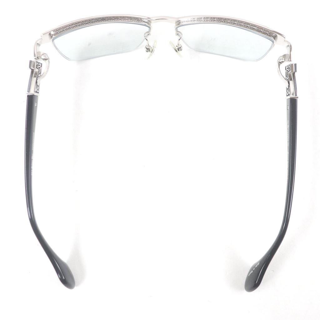 Great A’rossby Glasses Glitter Half Rim Silver Black Mens 209252208 Used