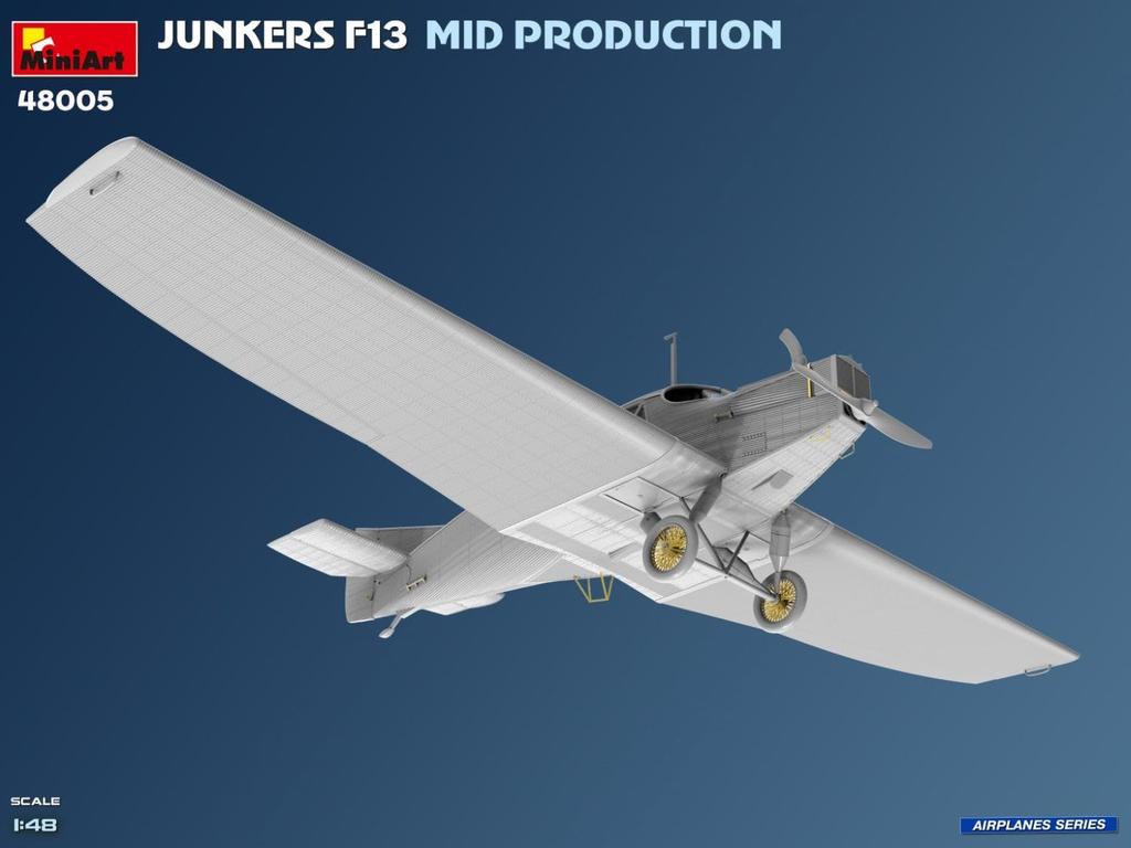 Miniart Junkers F13 Switzerland Plastic Model Kit MA48005 1/48 Mid-Production Germany, Poland, (Airplane)
