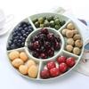 6-Compartment Food Storage Tray Fruit Snack Plate Appetizer Serving Platter