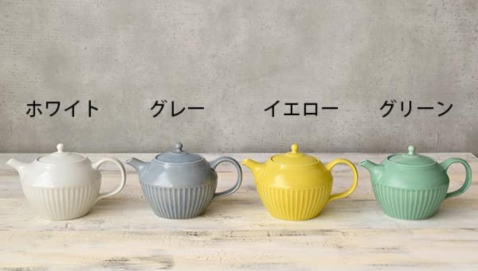 Tableware East Pot, Shinogi Stripe, 400cc, Green, ic-029-04