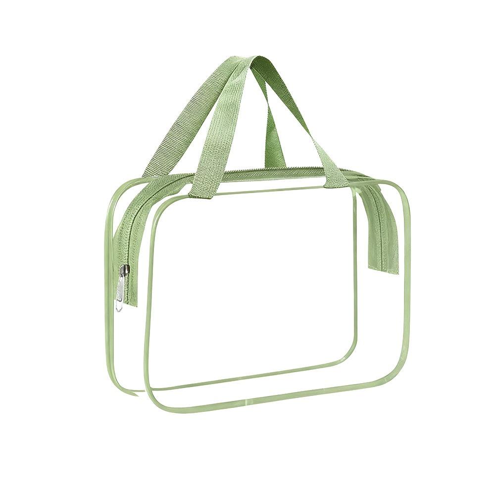 

New Multicolor PVC Storage Bags Zipper Closure Waterproof Reusable Zipper Pouch PVC Material Travel Organizer зелений