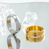 6mm Titanium Steel Rhombic Faceted Couple Rings – Curved Design for Men