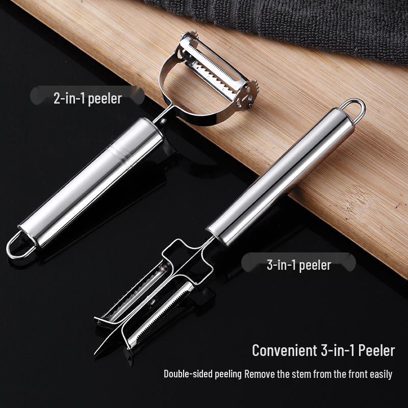Stainless Steel Dual-Head Peeler & Vegetable Grater