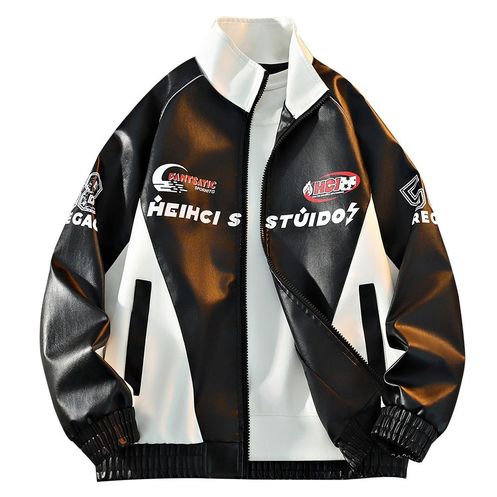 

Осенне-зимняя куртка со стойкой воротником, подростковая, повседневная, свободная, универсальная, парная куртка 3XL чёрный