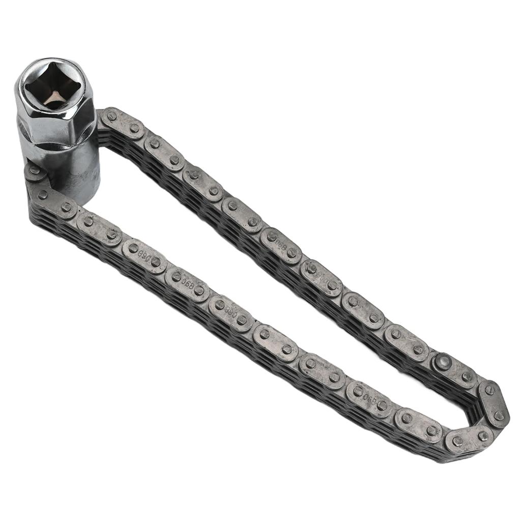 Engine Oil Filter Wrench with Premium Steel Build and Strong Chain Links Essential Tool for Mechanics and DIY Enthusiasts