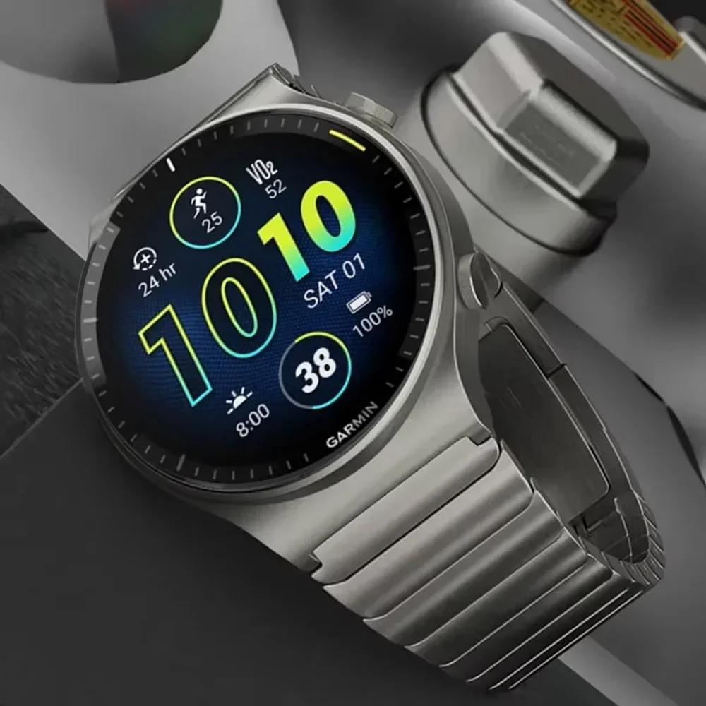 22mm Metal Strap For Garmin Foreruner 965 955 265/255 Music Luxury Stainless Steel Bracelet Garmin Venu 3/2 Accessories